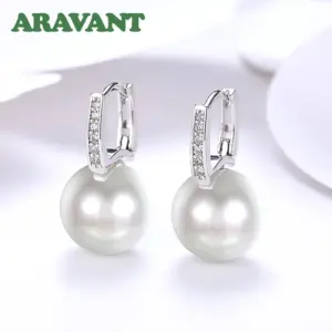 Elegant Pearl Drop Earrings in Gold, Silver, Rosé 11 Sa3478f474bc44c39a9a3f265b7593382I