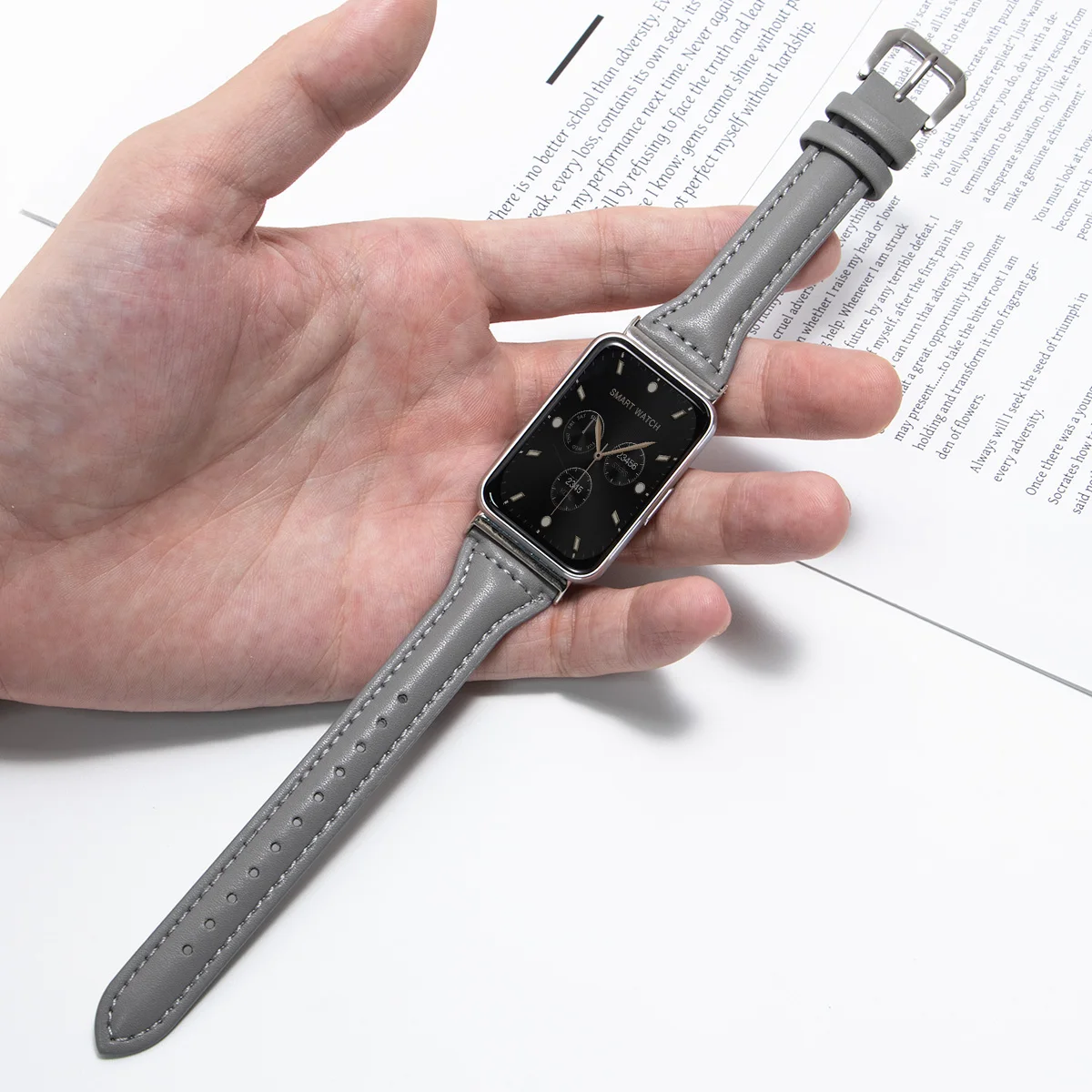 Leather Band for Galaxy Fit 3 20mm 9 Leather Band for Galaxy Fit 3 20mm - Image 9