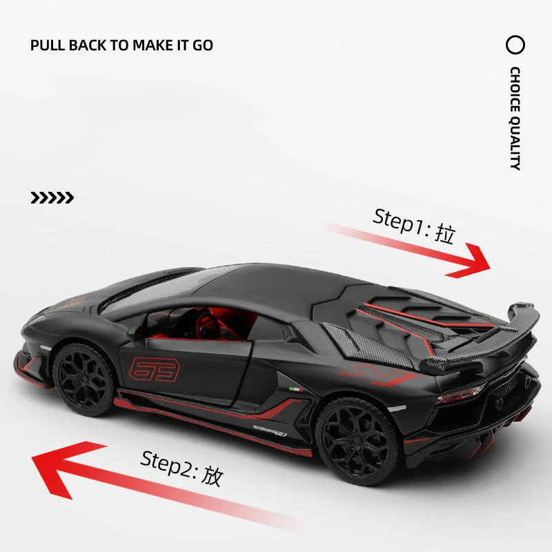 Lamborghini Aventado SVJ63 Diecast Model 1:32 6 Lamborghini Aventado SVJ63 Diecast Model 1:32 - Image 6