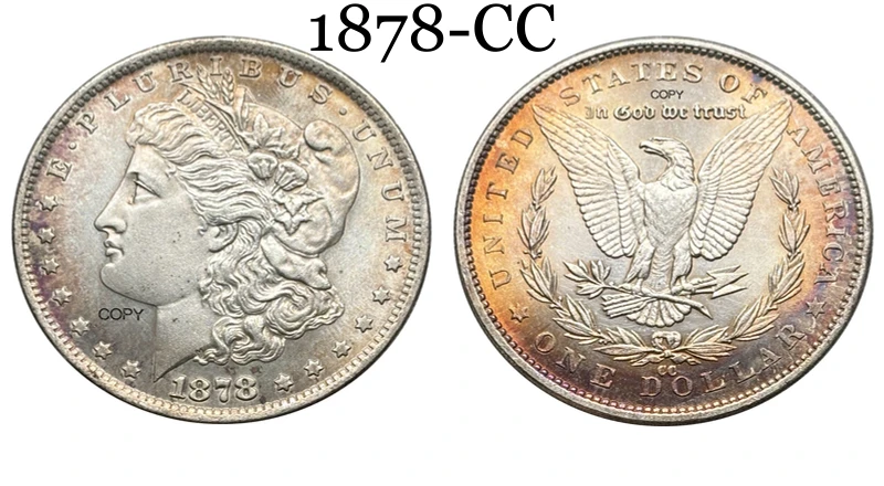 Replica US 1878 CC Morgan Silver Coin 7 Replica US 1878 CC Morgan Silver Coin - Image 7