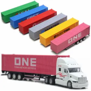 1:48 Scale Diecast Container Truck Model 11 Sa3848ba818e34c2e99be5d2ef30b2553u