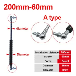 Gas Spring Folding Hinge 200mm Center Distance 17 Sa3891fefee714f0cb3e44a9bd0407a6fB