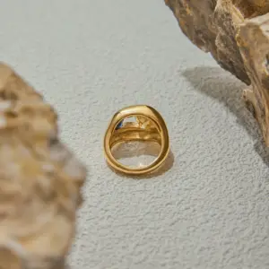 Minimalist Stainless Steel Gold Zircon Ring for Women 11 Sa3bb4caa83ce41bf84b040edd3ef4576k