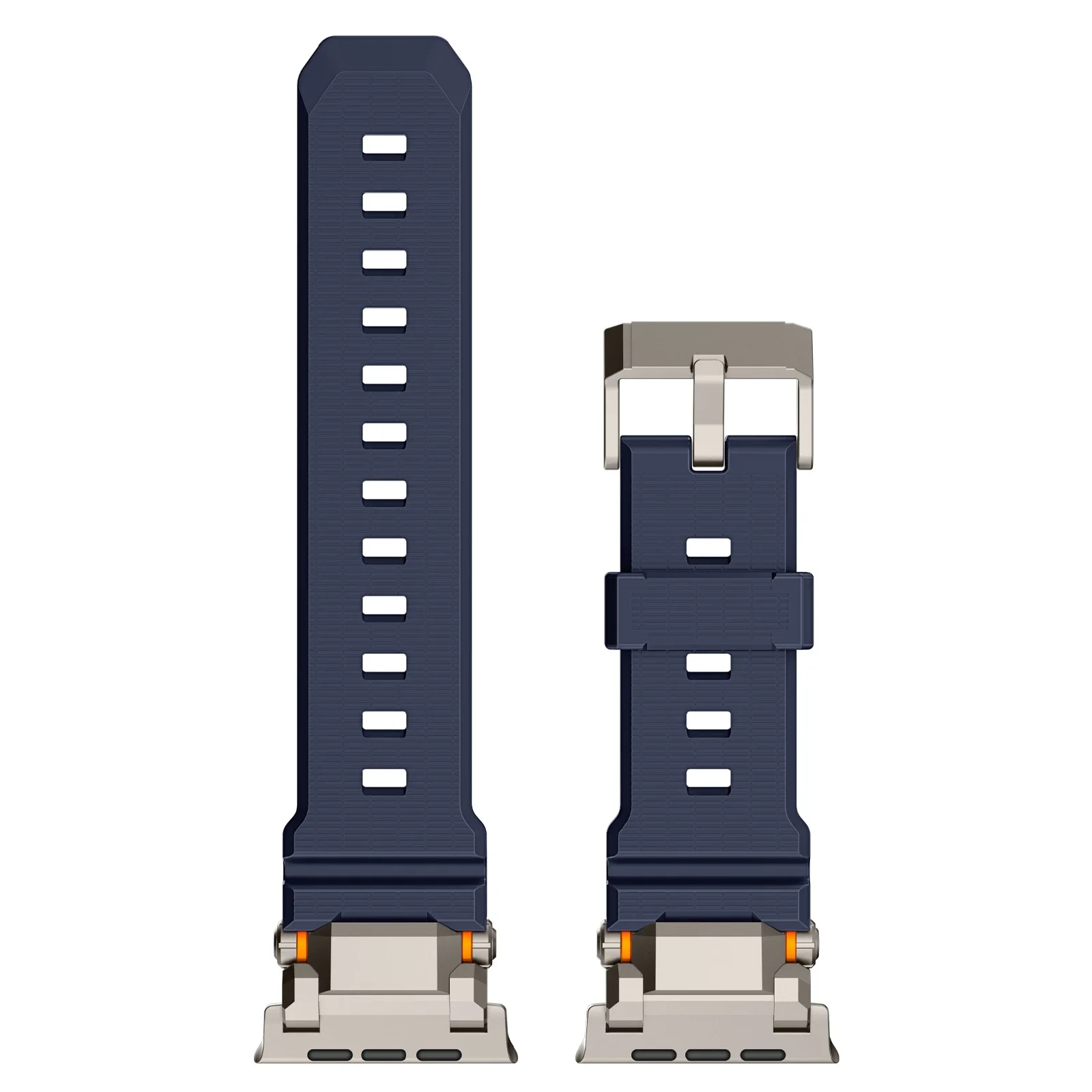 Titanium Orange Silicone Strap for Apple Watch 9 Titanium Orange Silicone Strap for Apple Watch - Image 9