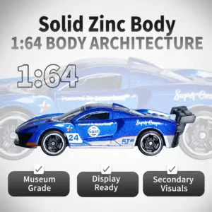 1:64 Blue Alloy Racing Car Model 7 Sa3cba995666c4bc685f51a276b2a7c0bE