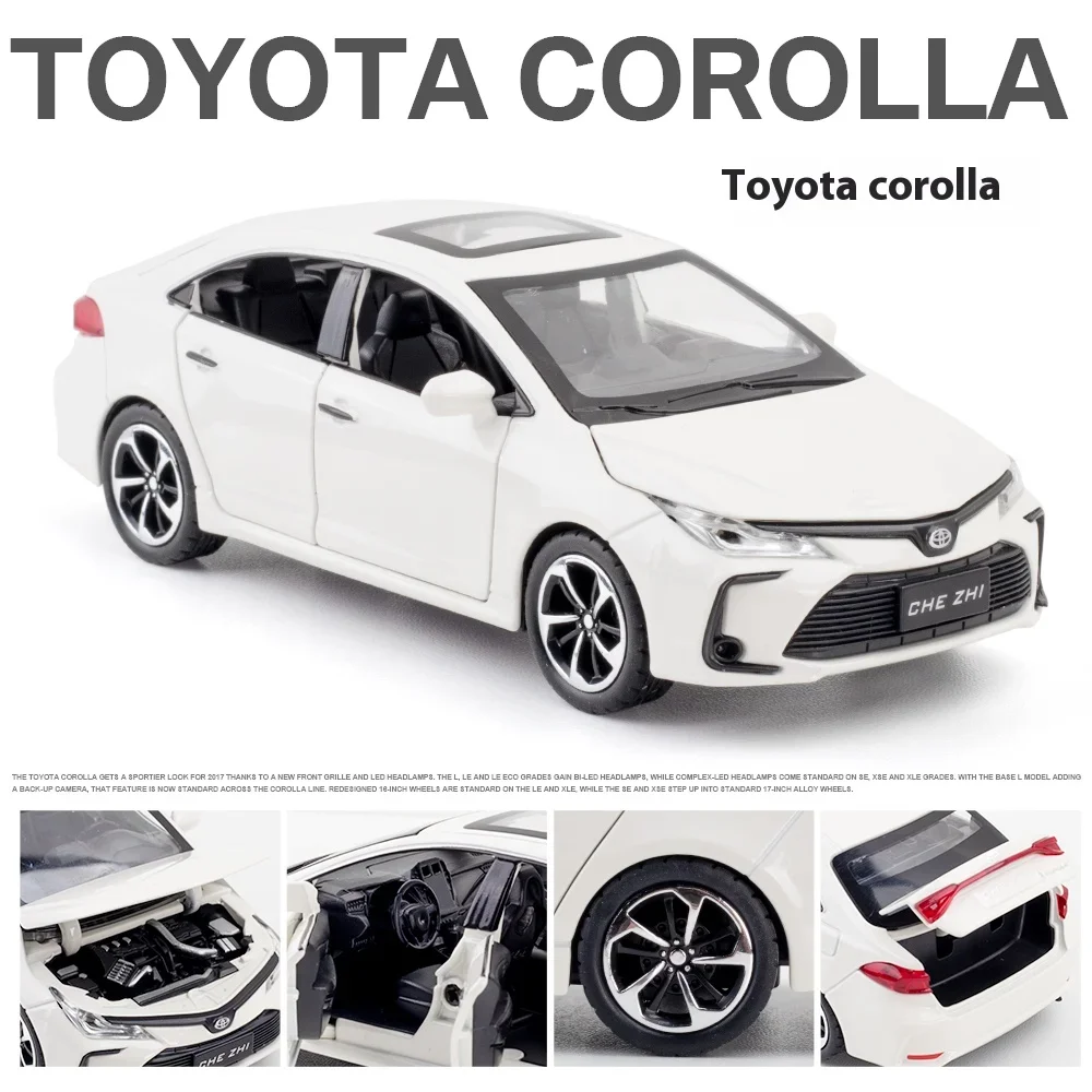 White Toyota Corolla 1:32 Diecast Model 5 White Toyota Corolla 1:32 Diecast Model - Image 5
