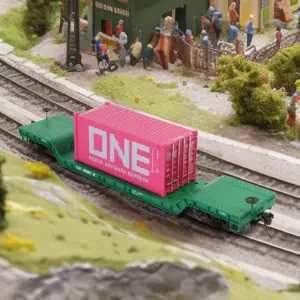 HO Scale Flat Car for Model Railroads 15 Sa3e4b387977d4b32b990b1b5bd5569beA