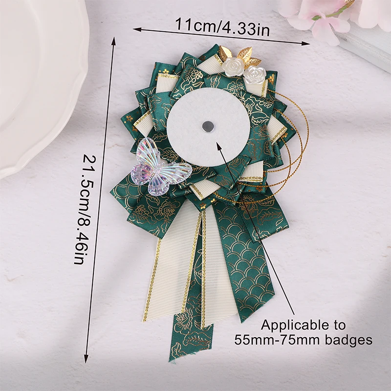 Vibrant Fabric Badge Holder with Butterfly Motif 5 Vibrant Fabric Badge Holder with Butterfly Motif - Image 5