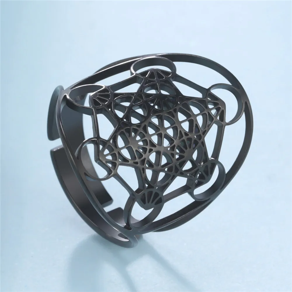 Sacred Geometry Metatron Cube Adjustable Ring 6 Sacred Geometry Metatron Cube Adjustable Ring - Image 6