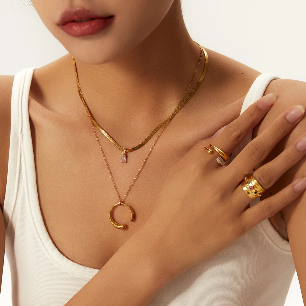 Stainless Steel Jewelry Set with PVD Gold 6 Stainless Steel Jewelry Set with PVD Gold - Image 6