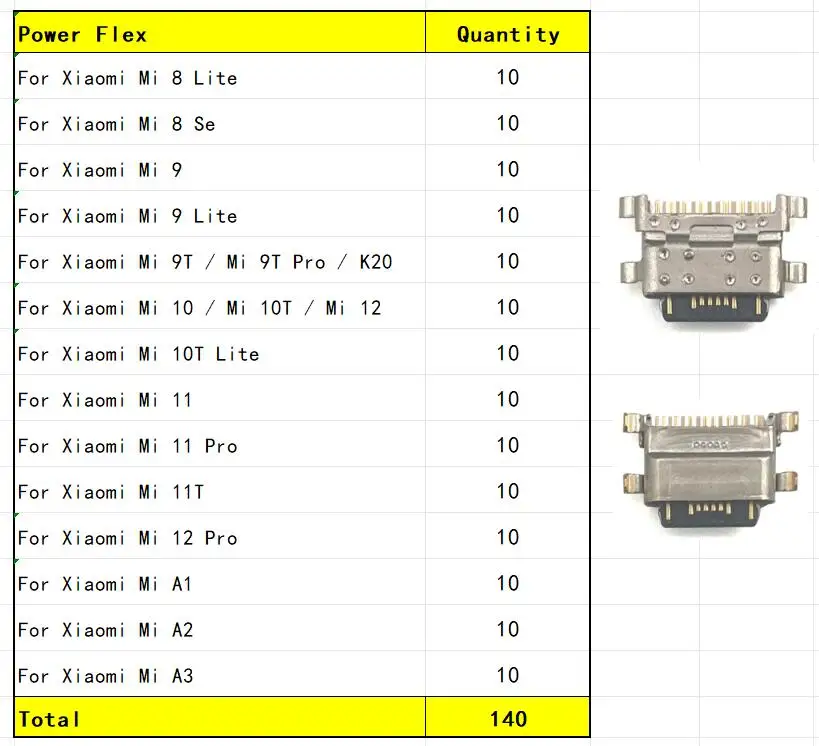 Micro USB Port Connectors for Xiaomi Devices (Set of 100) 7 Micro USB Port Connectors for Xiaomi Devices (Set of 100) - Image 7