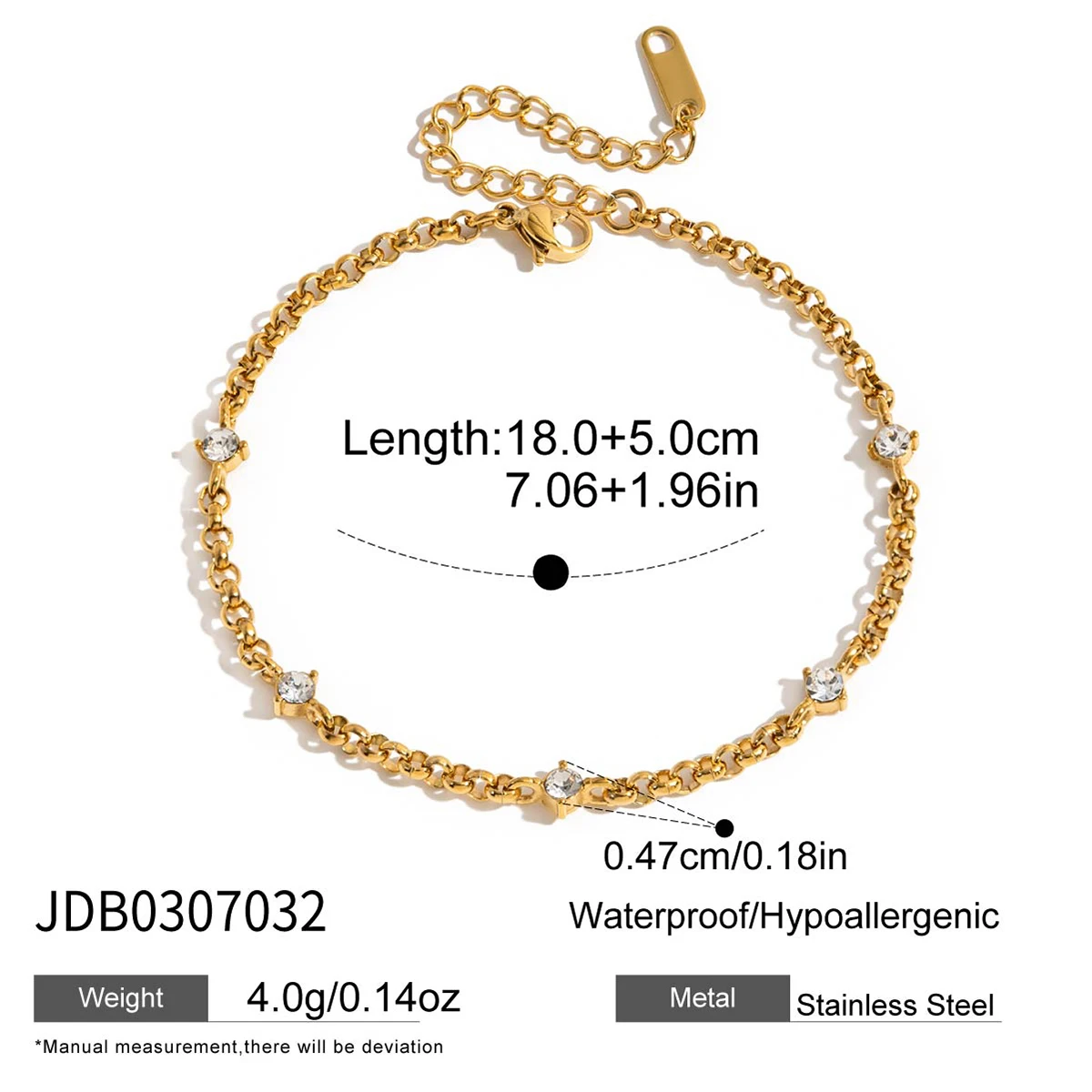 Stainless Steel Zircon Bracelet for Women 7 Stainless Steel Zircon Bracelet for Women - Image 7