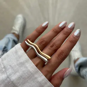 Minimalist Stainless Steel Wavy Ring for Women