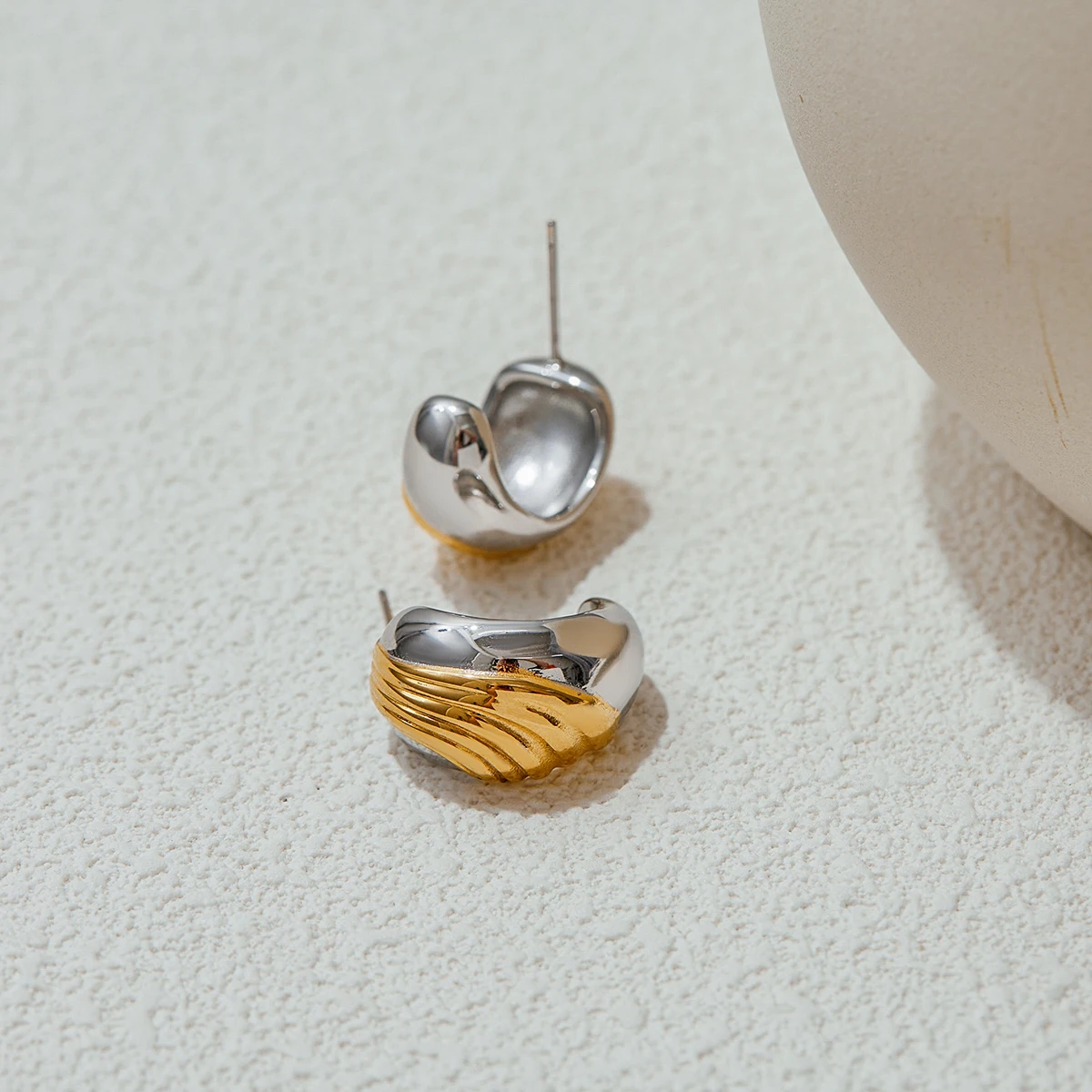 Stainless Steel Water Drop Earrings Model JDE0303020-PS 3 Stainless Steel Water Drop Earrings Model JDE0303020-PS - Image 3