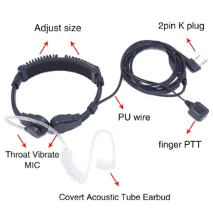 Extendable Acoustic Throat Microphone Headset 10 Sa441a617a5854790ac6d1f8117cec6cdb