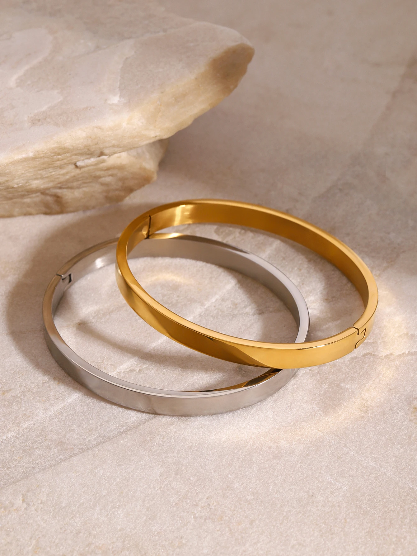 Elegant Stainless Steel Zircon Bracelets Set 5 Elegant Stainless Steel Zircon Bracelets Set - Image 5