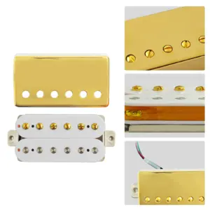 Gold Humbucker Set for Electric Guitar 12 Sa484b24a82f440509a467a6f9bb2314ft