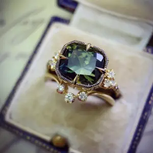 Women's Green Stone Geometric Ring Set 7 Sa486178abad2492b9ce718ea48d71ebdU