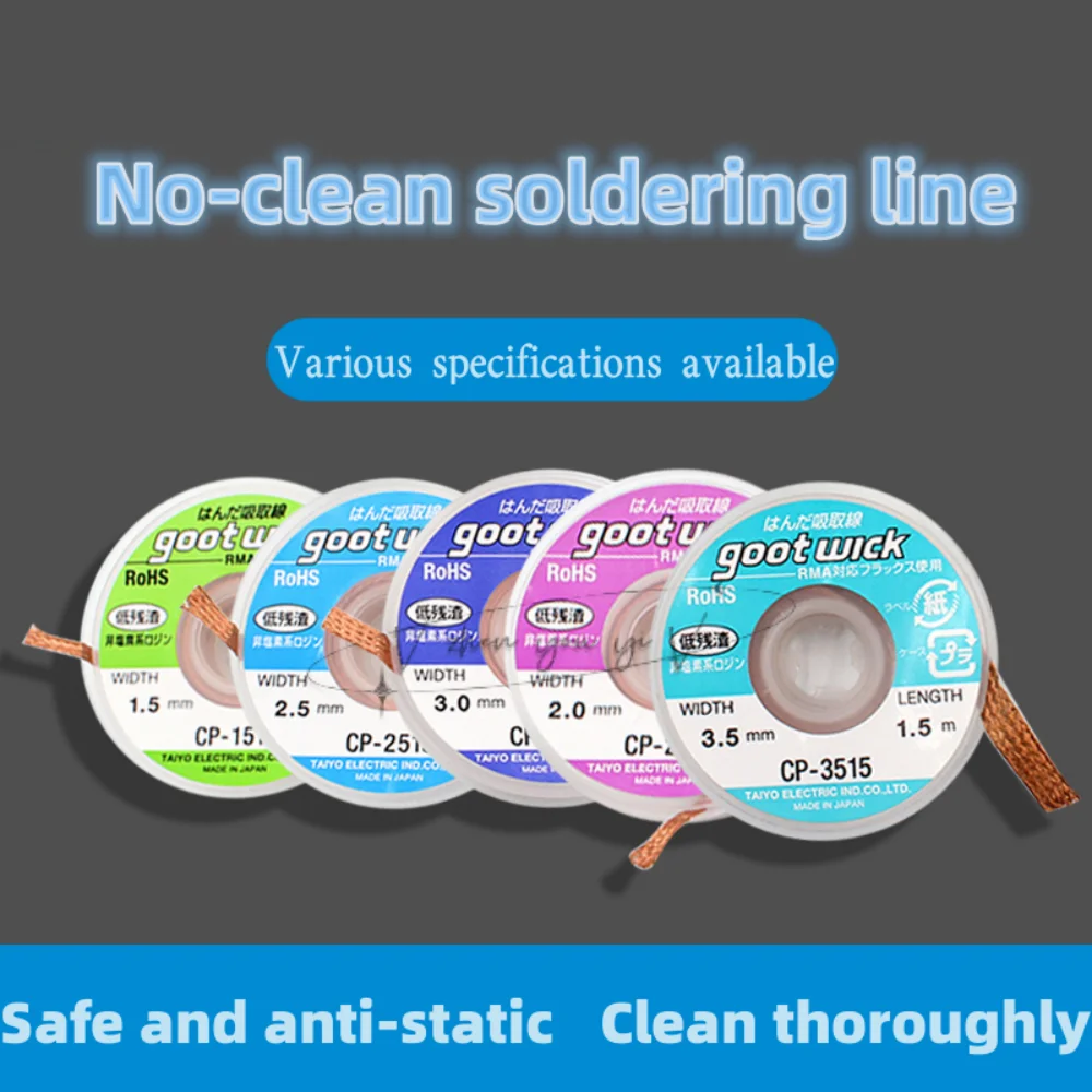 Professional PCB Desoldering Wick Set - 5 Reels 6 Professional PCB Desoldering Wick Set - 5 Reels - Image 6