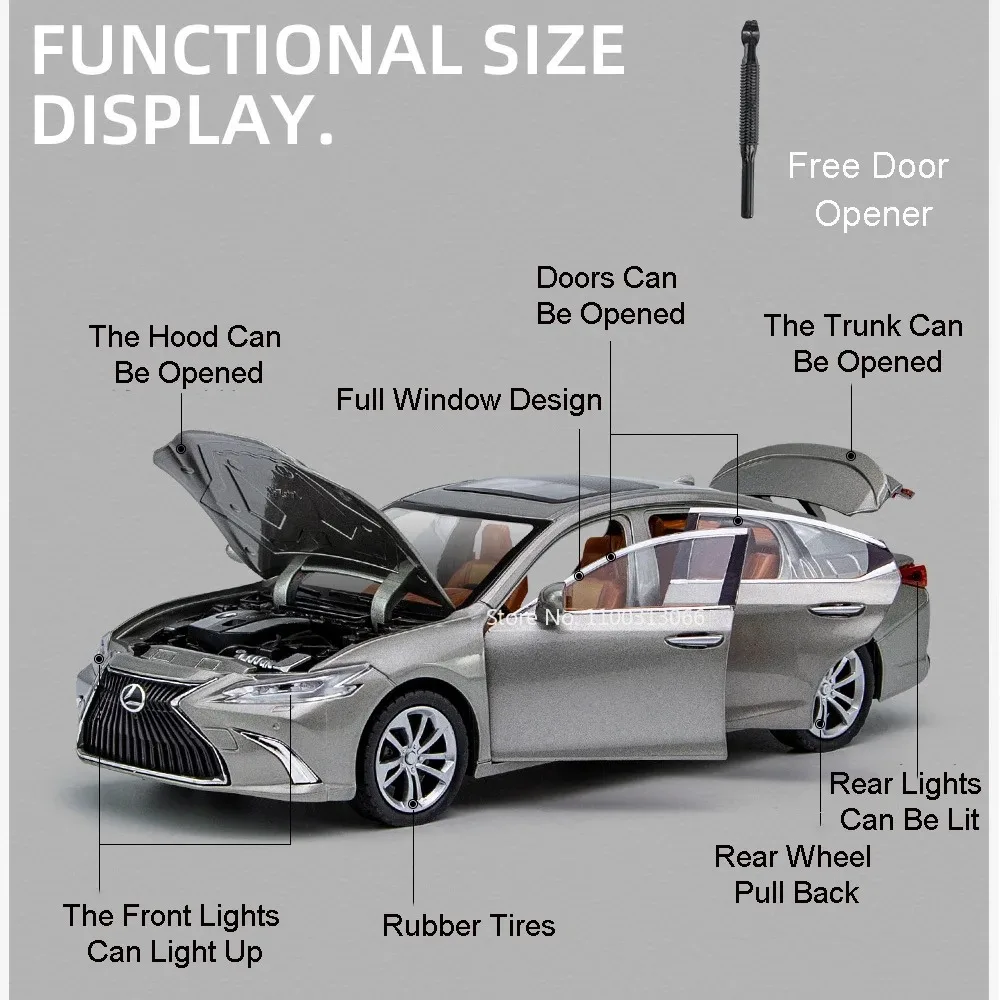 1:24 Scale Alloy SUV Model LX600 ES300 3 1:24 Scale Alloy SUV Model LX600 ES300 - Image 3