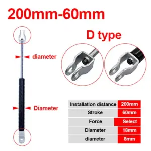 Gas Spring Folding Hinge 200mm Center Distance 19 Sa4e46697b17b4b9199c27e94bce2bb53n