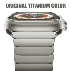 Titanium Finish Stainless Steel Apple Watch Band