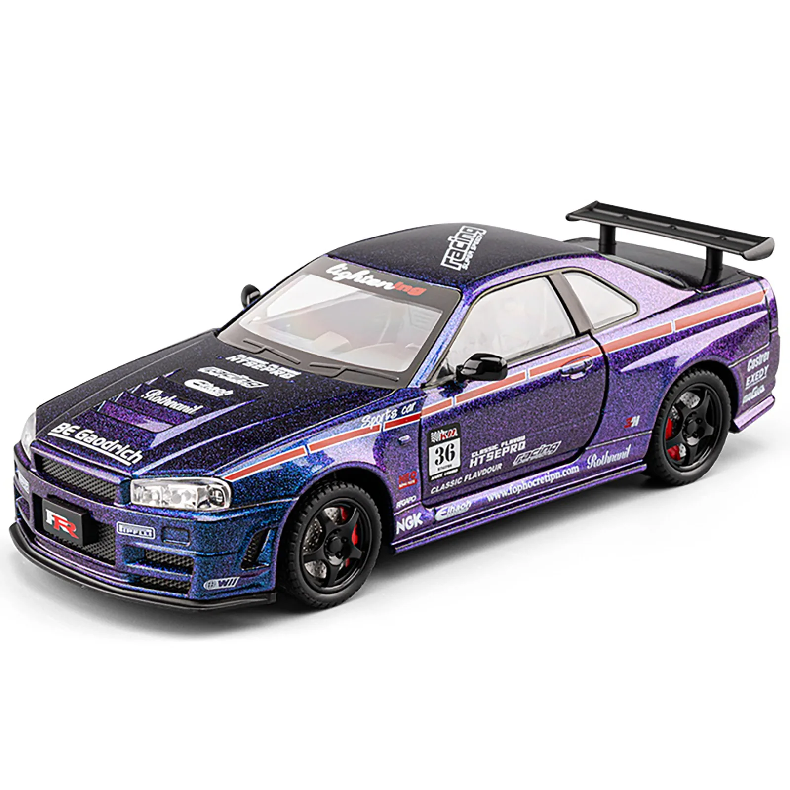 1:24 GTR R34 Skyline Racing Car Model 2 1:24 GTR R34 Skyline Racing Car Model - Image 2