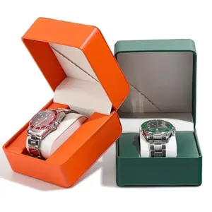 Square Leatherette Watch Storage Box for Men 15 Sa507c5868c6344a1b1af09893271197bc