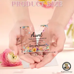 Acrylic Plaque for Aunt with Floral Design 9 Sa51426fa394e4541891b312fb187c540f