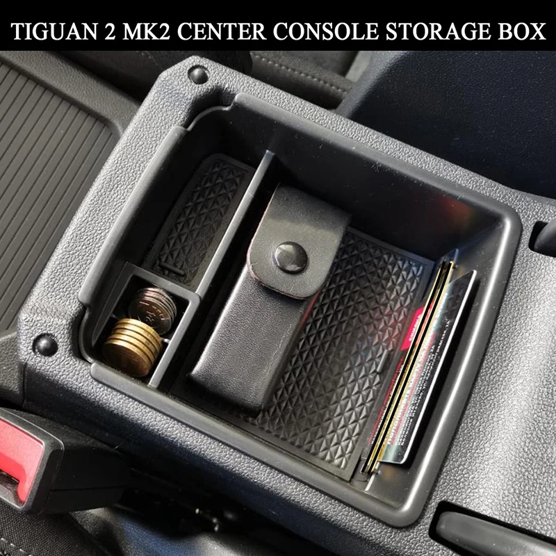 VW Tiguan MK2 Armrest Storage Box 14x12.5cm 2 VW Tiguan MK2 Armrest Storage Box 14x12.5cm - Image 2