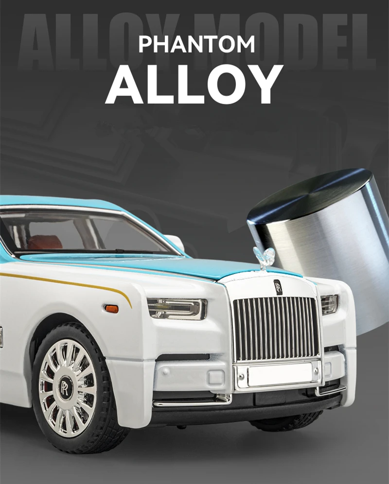 Elegant 1:18 White Rolls-Royce Phantom Model 2 Elegant 1:18 White Rolls-Royce Phantom Model - Image 2
