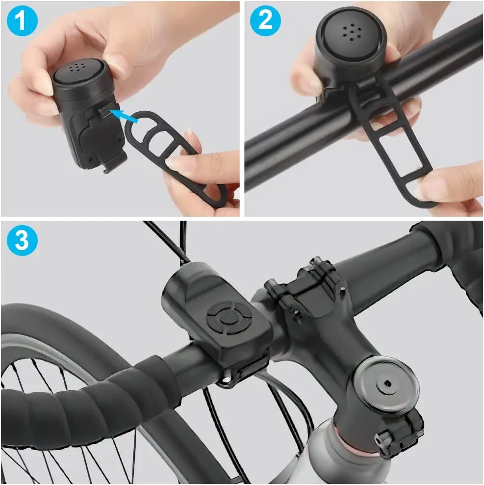 Compact 120dB Bike Electric Bell with USB Recharge 6 Compact 120dB Bike Electric Bell with USB Recharge - Image 6
