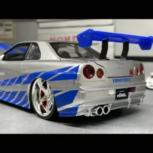 Nissan Skyline GT-R R34 Diecast Model 1:24 Scale 11 Sa54a723378244bf48f8ae78e7cc015bey