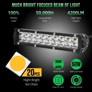 60W Motorcycle LED Light Bar for Off-Road Safety 8 Sa54b5cbfda174afcbf2fc16afc5eac5fF