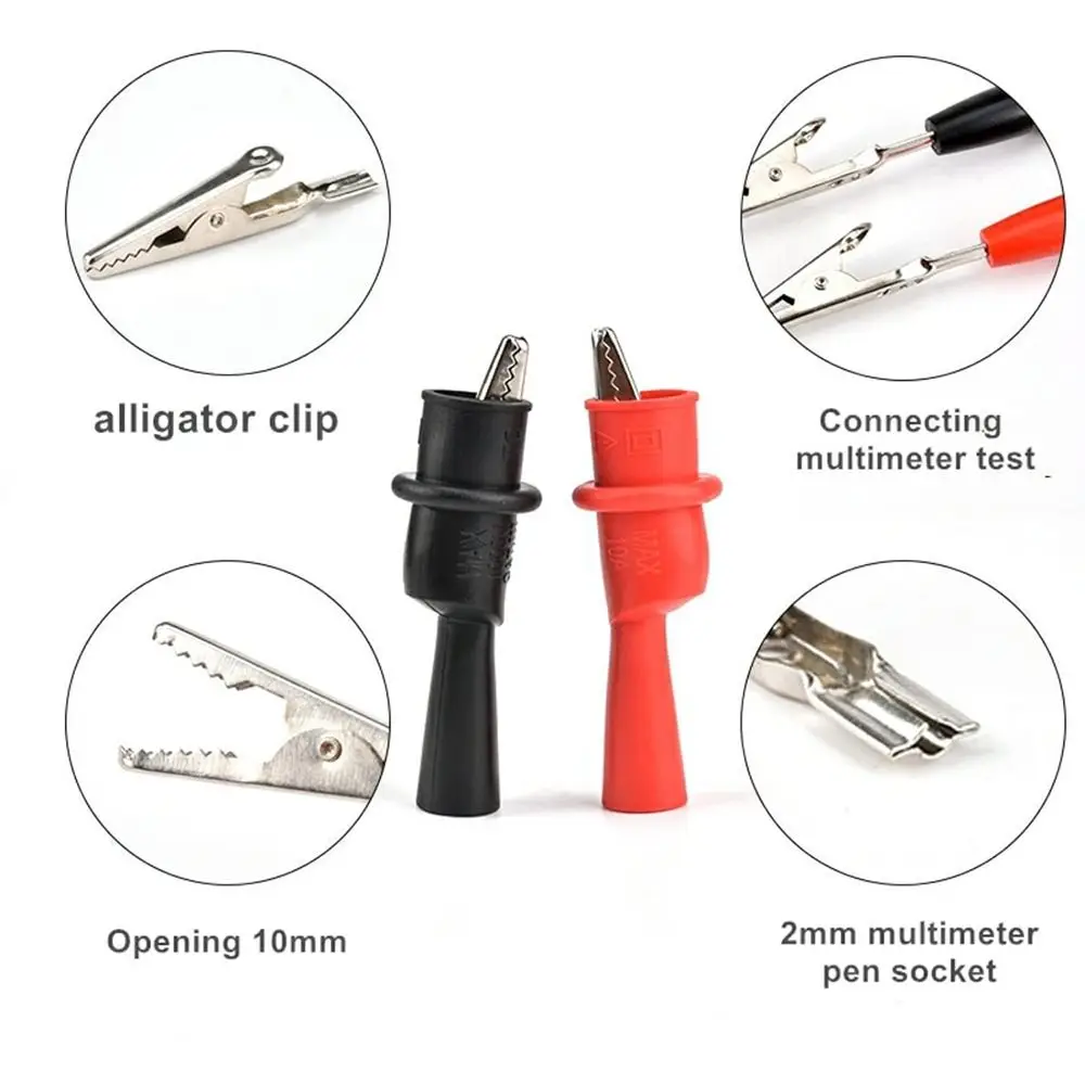 Durable Crocodile Test Clip Clamps for Multimeters 2 Durable Crocodile Test Clip Clamps for Multimeters - Image 2