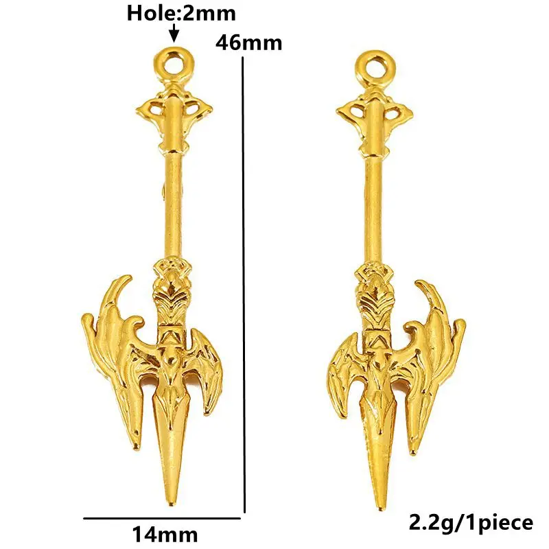 Stainless Steel Knightly Sword Charm Set 3 Stainless Steel Knightly Sword Charm Set - Image 3