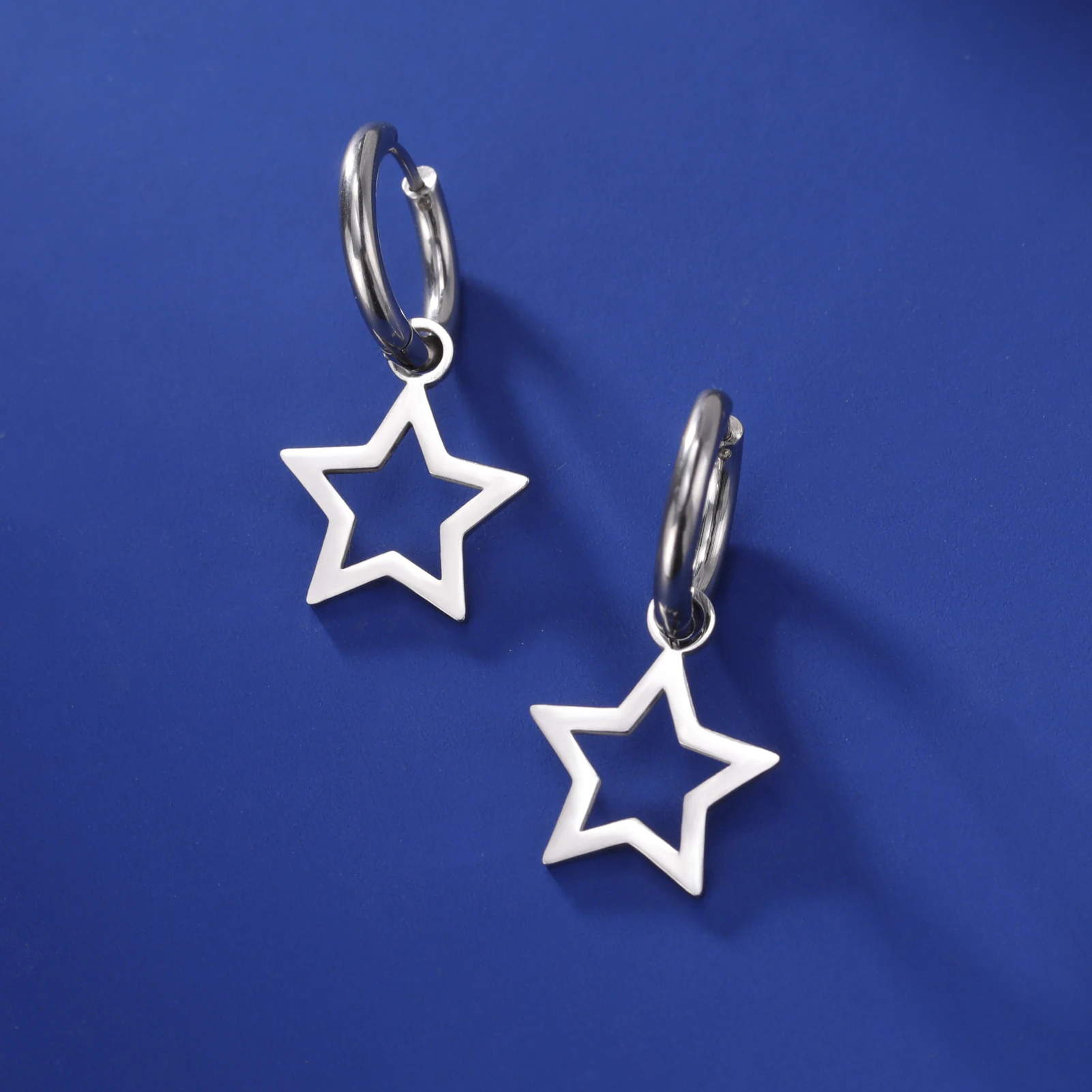 Stainless Steel Star Drop Earrings 4 Stainless Steel Star Drop Earrings - Image 4