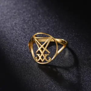Lucifer Sigil Stainless Steel Ring for Men & Women 11 Sa5e50dcf8419474f937dea00a3e67e06v