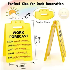 Bright Yellow Work Forecast Desk Sign 7 Sa5fbbe91824c4a0aabc1d496363d3ce6y