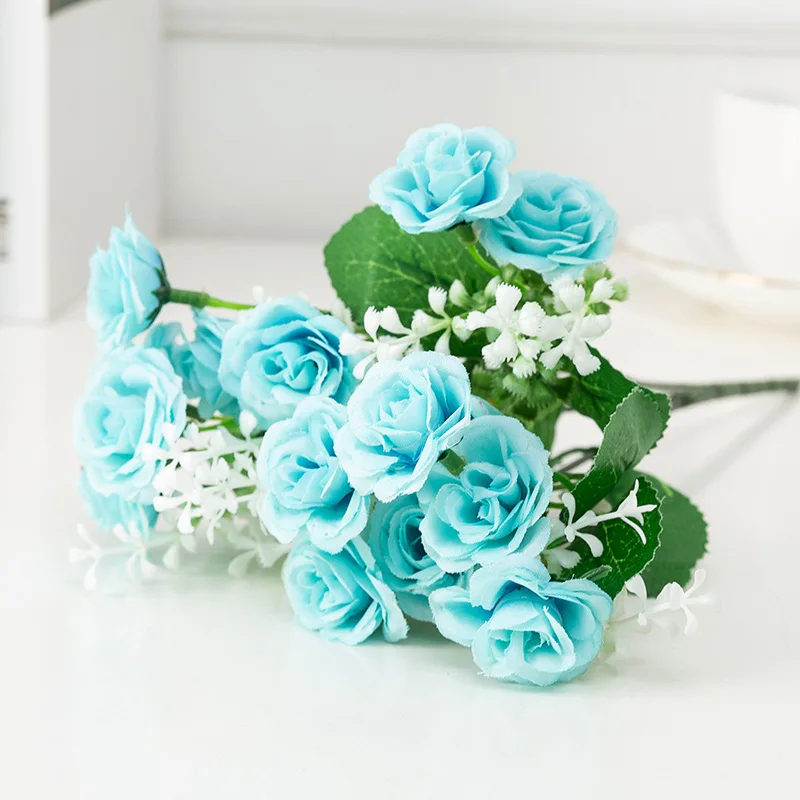 Artificial Mini Roses Bouquet for Home 9 Artificial Mini Roses Bouquet for Home - Image 9