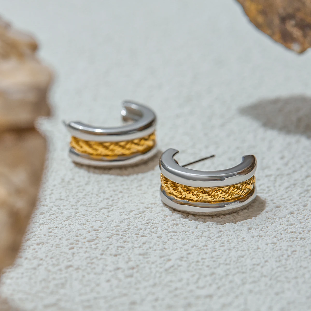 Stainless Steel C-Shape Earrings for Women 5 Stainless Steel C-Shape Earrings for Women - Image 5