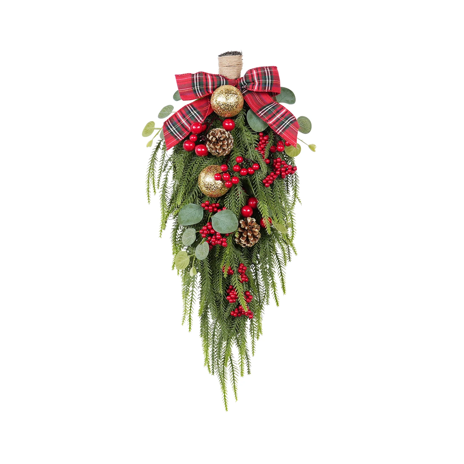 Festive Christmas Wreath with Ornaments 2 Festive Christmas Wreath with Ornaments - Image 2