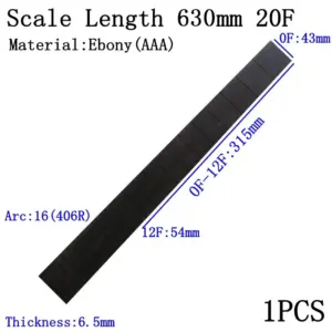 Elegant African Ebony Guitar Fingerboard 16 Sa6476aa0d33a4576bfc07cae73dc84555