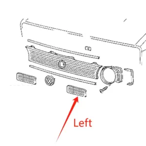 Black Left Lower Grill for VW Golf Mk1 6 Sa6624b3c4df04700ae98c040cbd5dc190