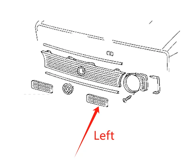 Black Left Lower Grill for VW Golf Mk1 3 Black Left Lower Grill for VW Golf Mk1 - Image 3