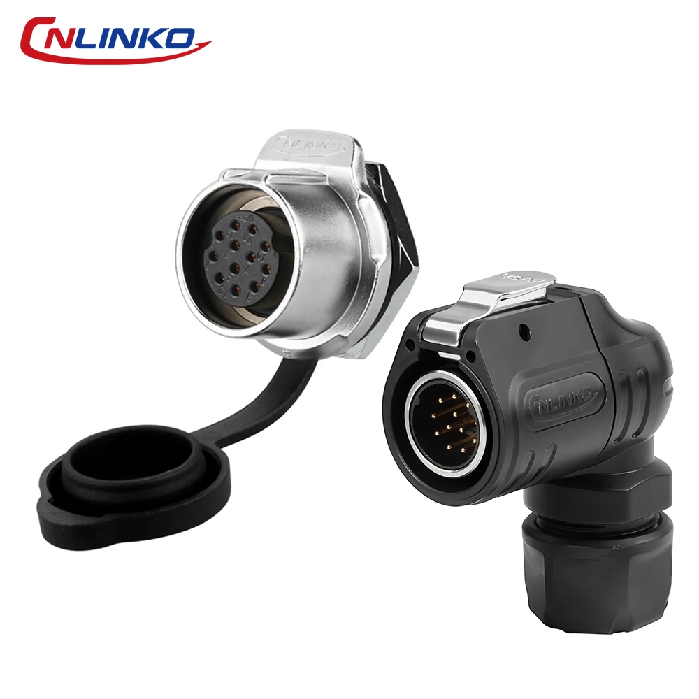 Industrial Waterproof LP20 90° Connector with Multiple Pins 6 Industrial Waterproof LP20 90° Connector with Multiple Pins - Image 6