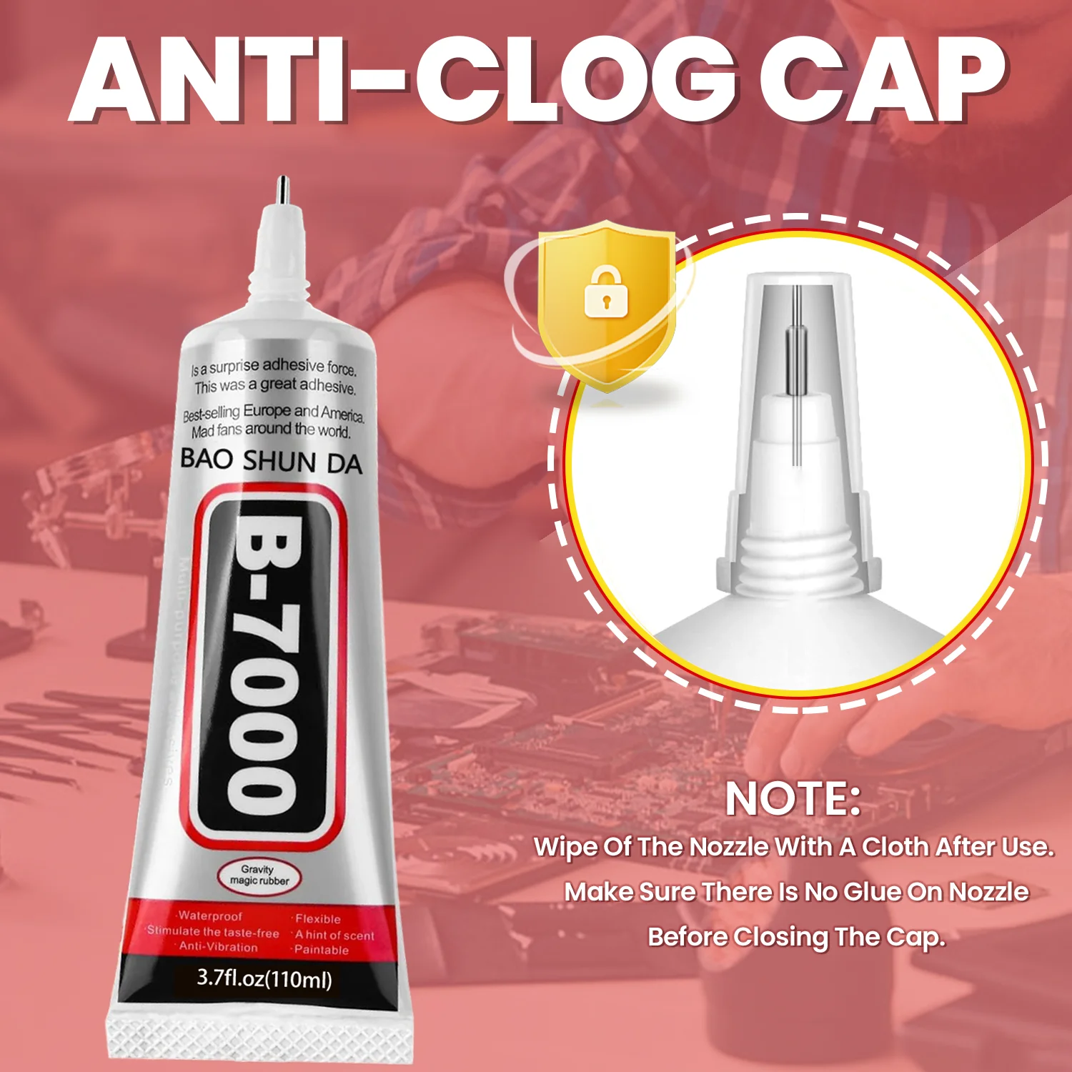 High-Strength Waterproof B7000 Glue 15ml–110ml 3 High-Strength Waterproof B7000 Glue 15ml–110ml - Image 3