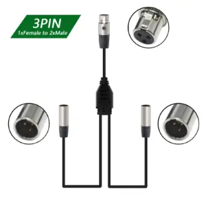Mini XLR Y Splitter Cable for Audio Connections 16 Sa66a9a8b64334f39a780f5333787289bq