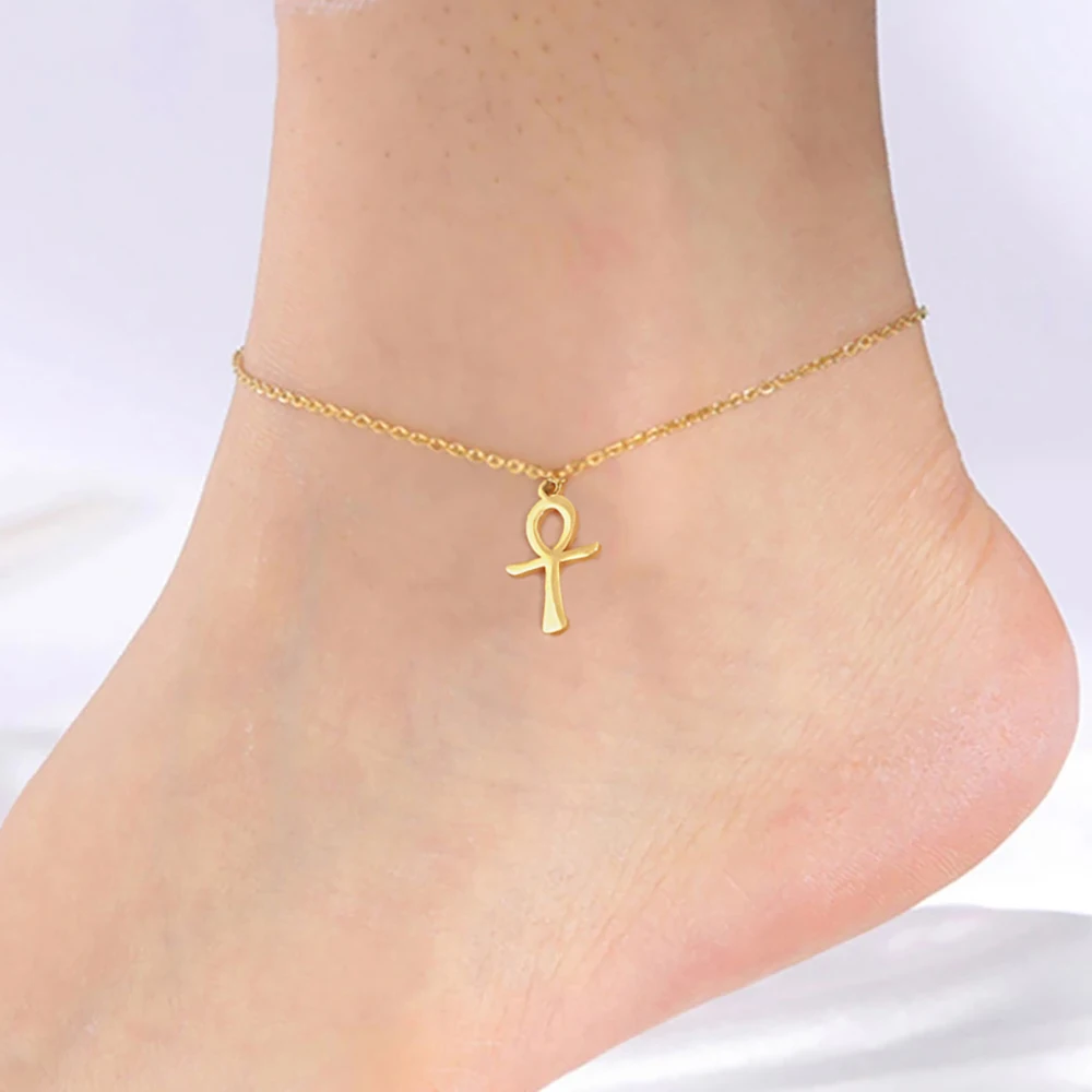 Egypt Ankh Cross Anklet for Women 1 Egypt Ankh Cross Anklet for Women