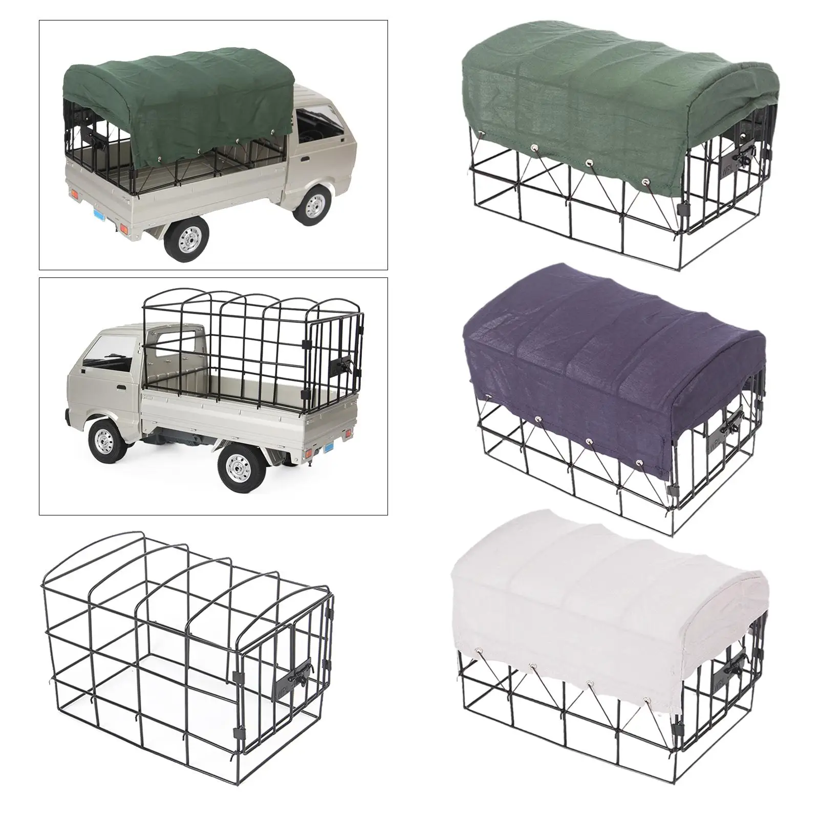 Heavy-Duty Metal Cage Frame for 1/10 WPL D12 1 Heavy-Duty Metal Cage Frame for 1/10 WPL D12